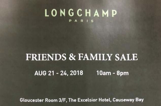longchamp friends and family sale 2018